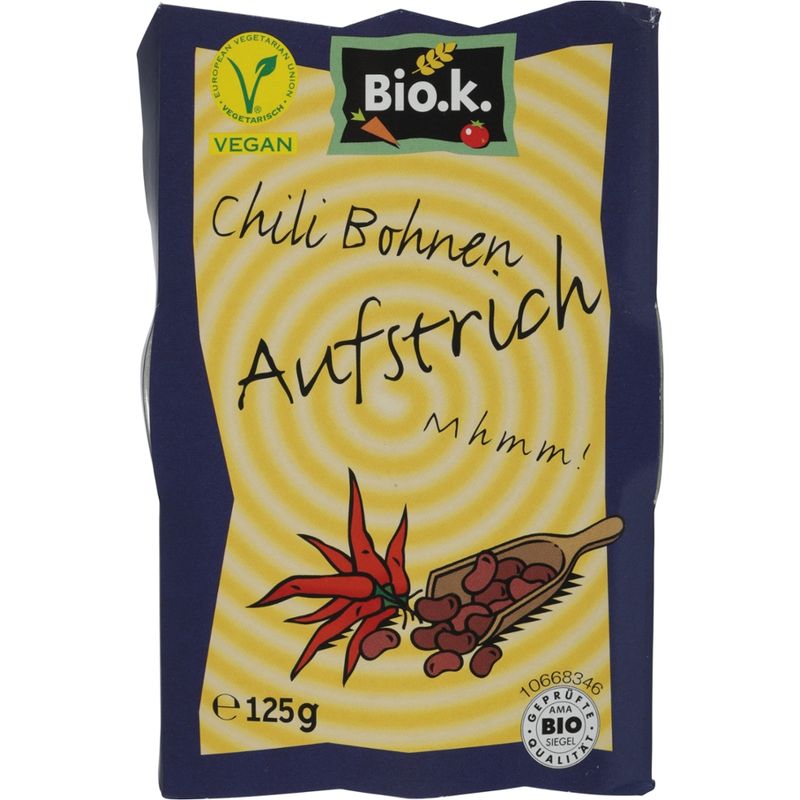 Bio.k. Bio.k. Chili Bohnen Aufstrich auf Nierenbohnenbasis mit Chili - Produktbild