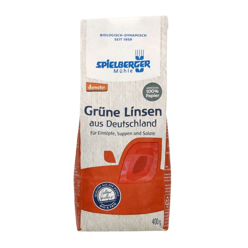 Spielberger Mühle IFCO Grüne Linsen aus Deutschland, demeter - Produktbild