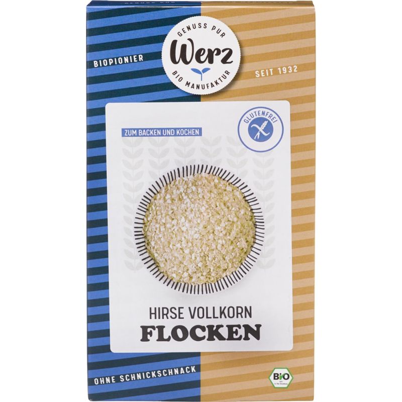 Naturkornmühle Werz Hirse Vollkorn Flocken, glutenfrei - Produktbild