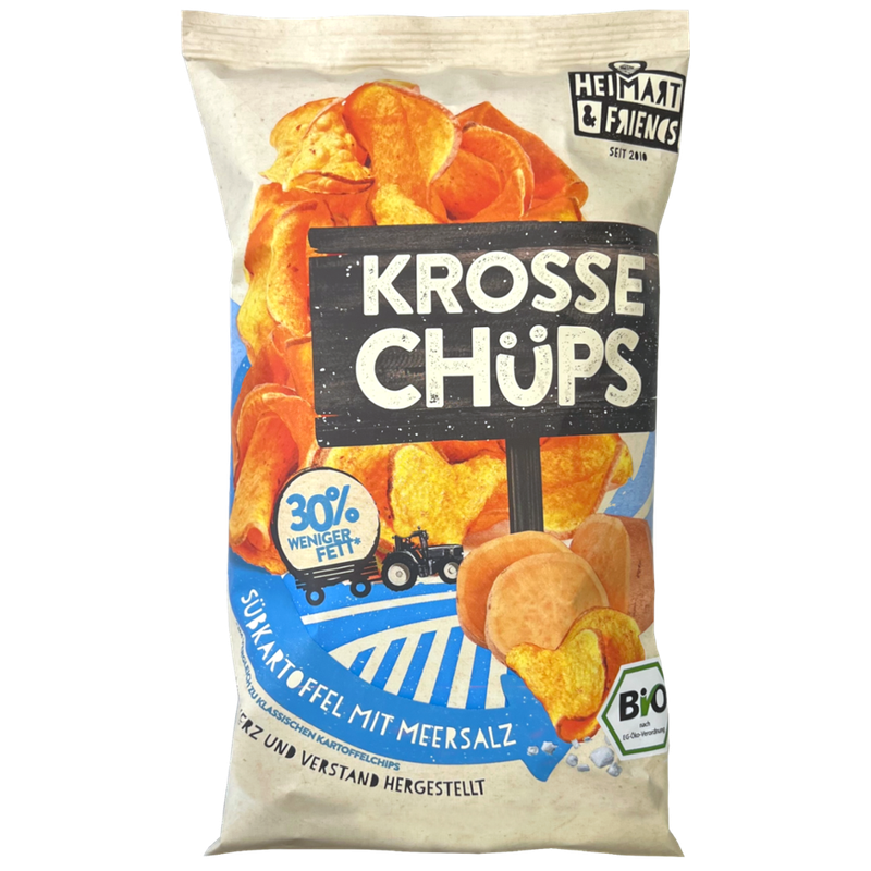 HeiMart - Krosse Chüps Krosse Chüps Bio-Süßkartoffel Meersalz 60g - Produktbild