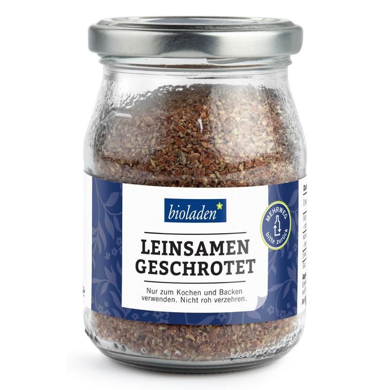 bioladen Leinsamen geschrotet, im Pfandglas - Produktbild