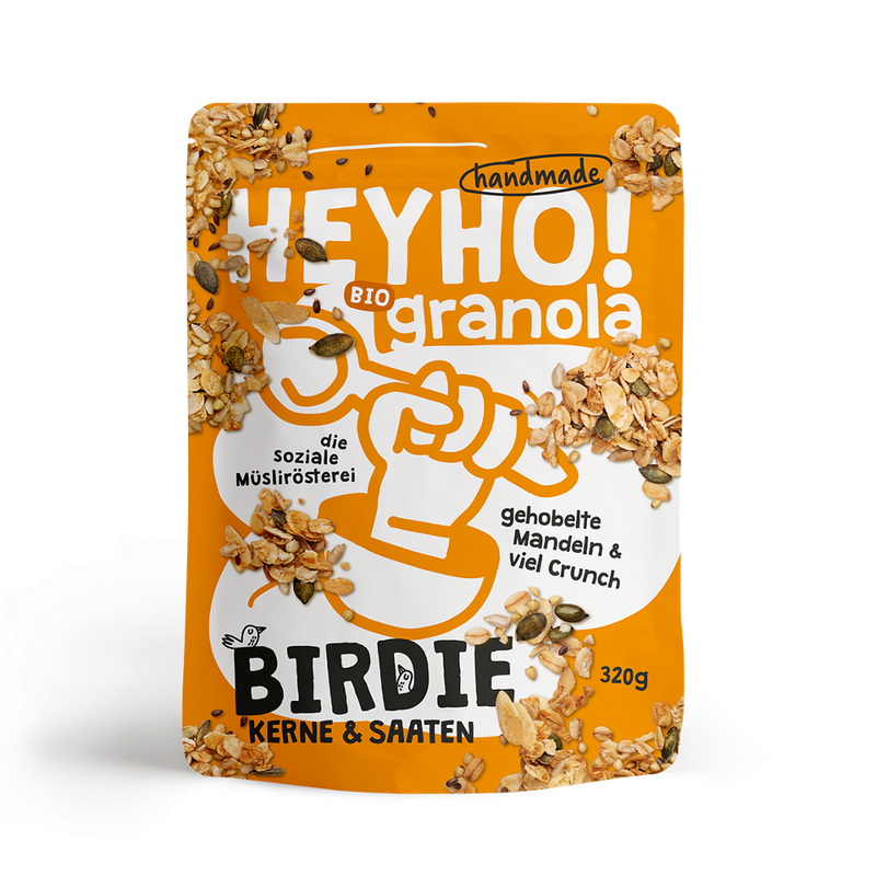HEYHO Granola Birdie - Bio-Hafer-Müsli mit Kernen, Saaten und gehobelten Mandeln - Produktbild
