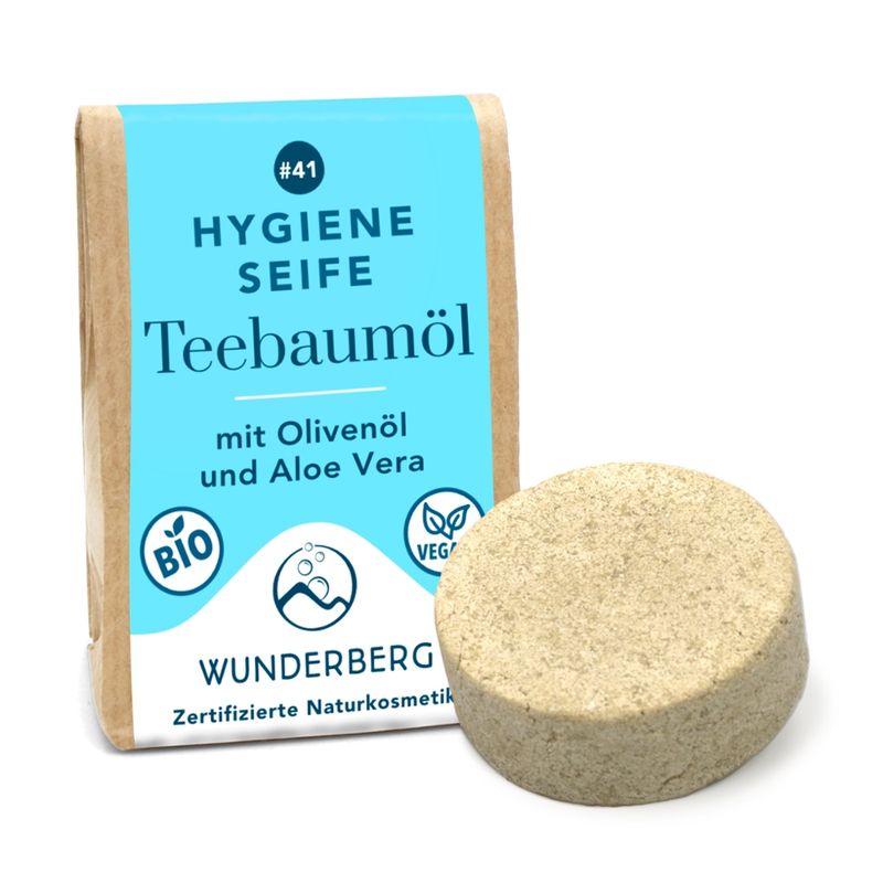 Wunderberg Hygieneseife #41 Teebaumöl 48g - Produktbild