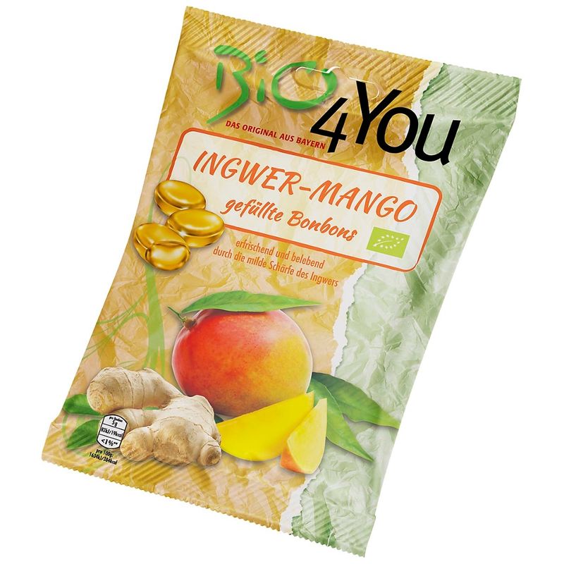 Bio4You Bio-Bonbon-Ingwer-Mango, gefüllt - Produktbild