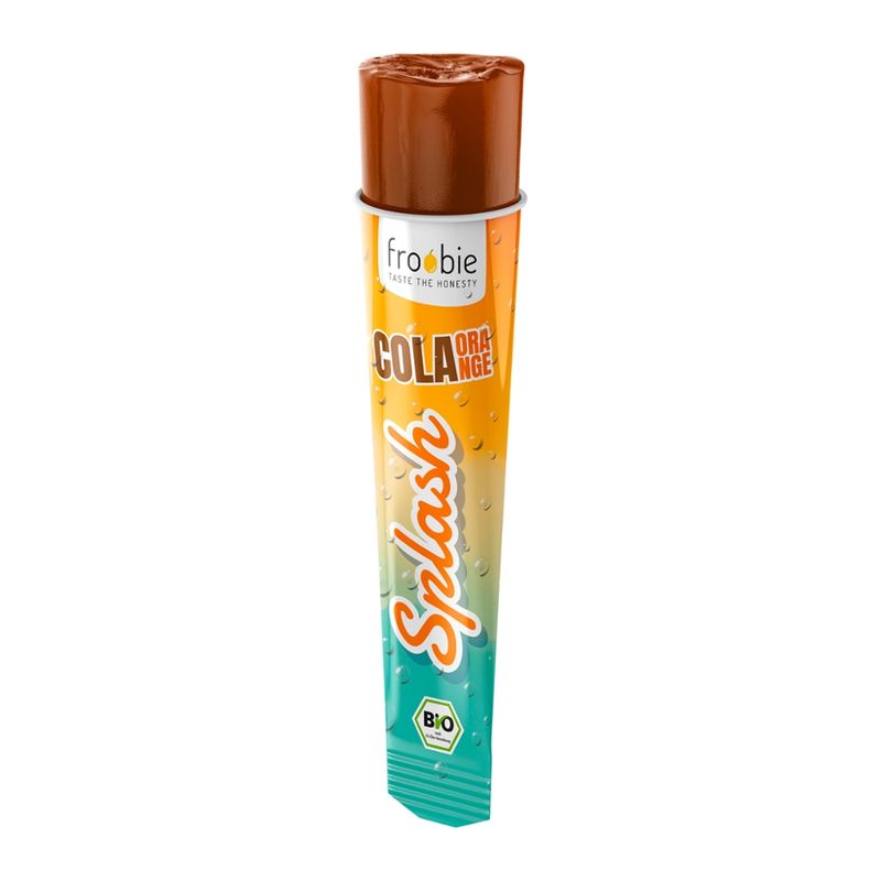 froobie froobie - Splash Bio Cola-Orange-Eis in der Quetschtüte - Produktbild