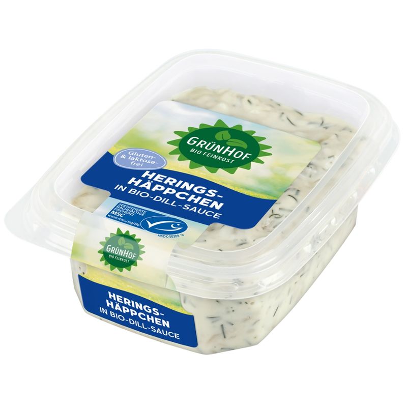 Grünhof Heringshäppchen (MSC) in Bio-Dill-Sauce - Produktbild