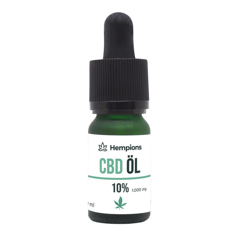 Hempions CBD Öl 10% - Hanfextrakt in Bio Hanföl Roasted, 10 ml - Produktbild