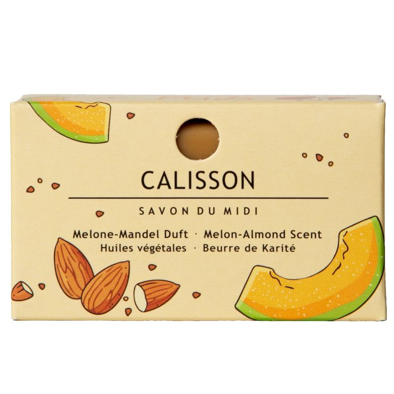 Savon du Midi Special Edition Karitéseife CALISSON / Melone-Mandel-Duft 100g ZeroPlastic im Designkarton - Produktbild