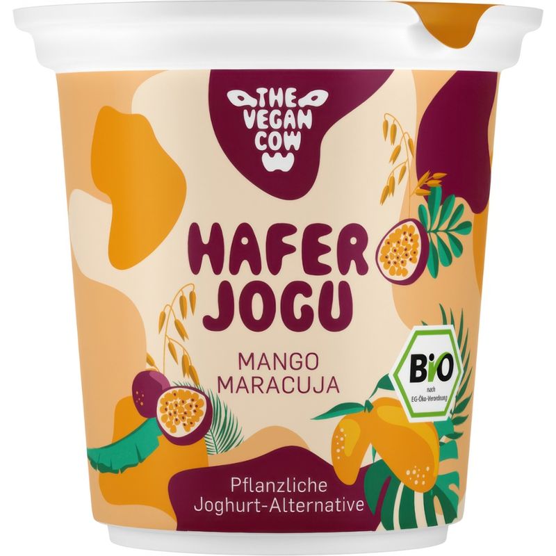 THE VEGAN COW Joghurt Alternative Hafer Mango-Maracuja - Produktbild