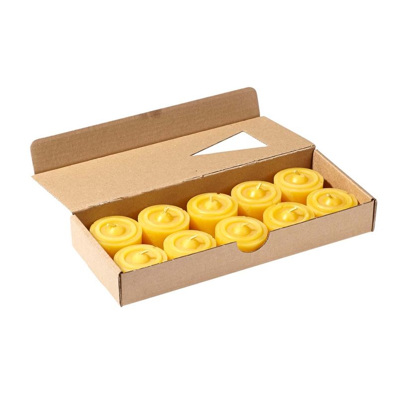 memo Handelsware 10er Set Teelichter aus Bienenwachs - Produktbild