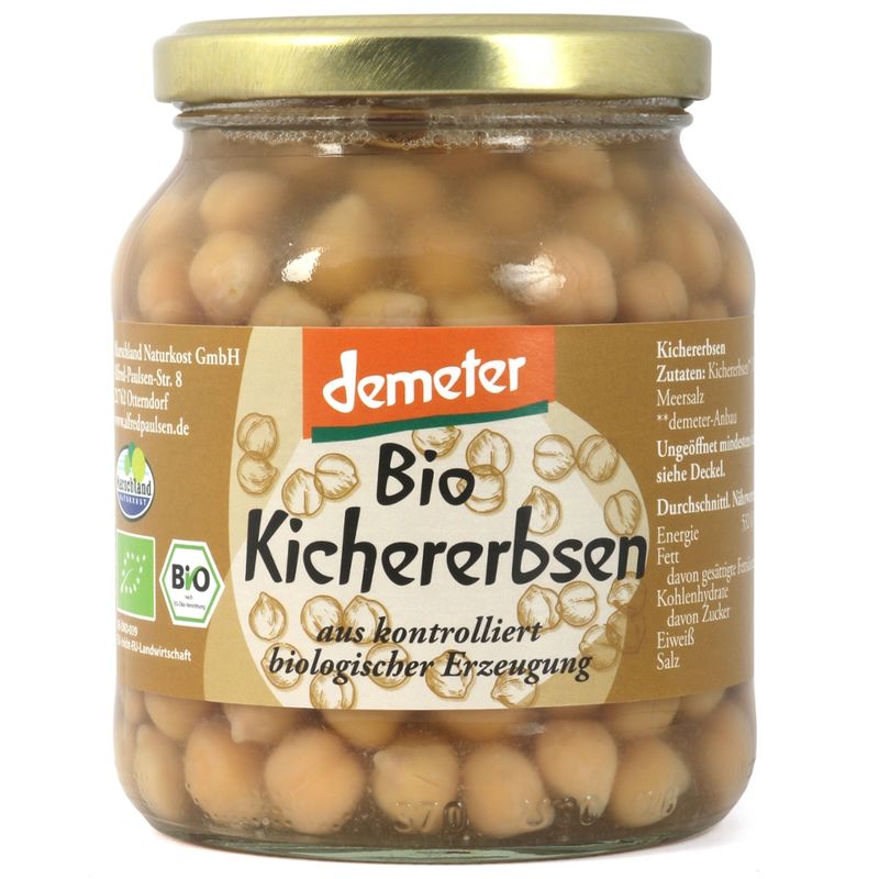 Marschland  demeter Bio-Kichererbsen 370 ml Gl. MARSCHLAND - Produktbild
