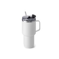 To-Go Mug „Artus“ Edelstahl, doppelwandig, inkl. Trinkhalm - Produktbild