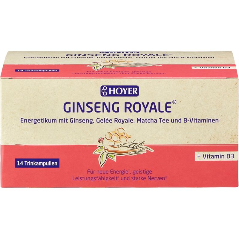 HOYER Ginseng Royale Energetikum mit Ginseng, Gelée Royale, Matcha Tee und B-Vitaminen - Produktbild