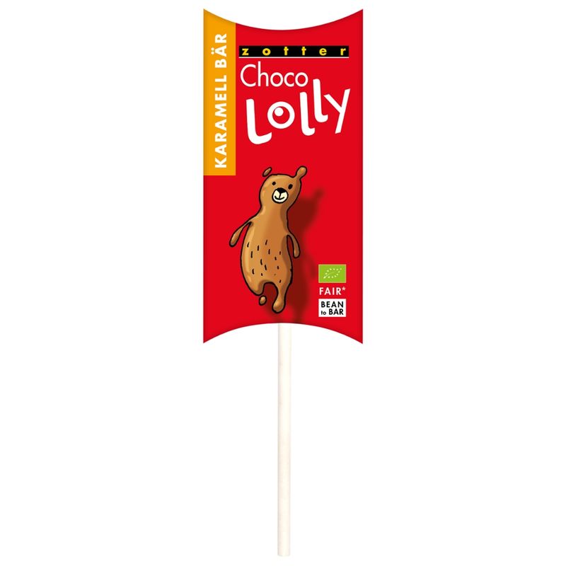 Zotter Schokolade Choco Lolly - Karamell Bär - Produktbild