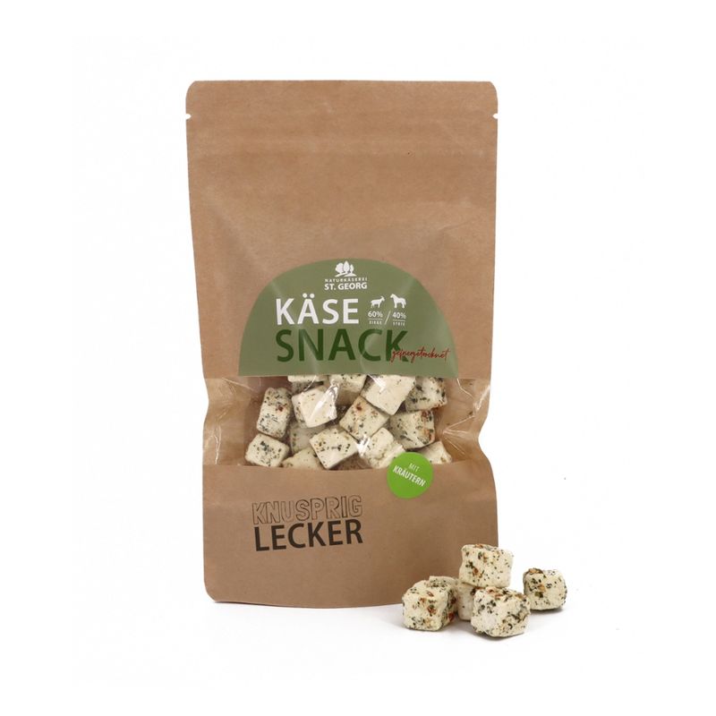 St. Georg Naturkäserei Bio Käse Snack Kräuter 20 g gefriergetrocknet - Produktbild