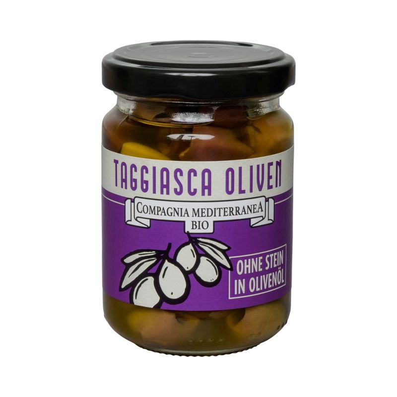 Compagnia Bio Mediterranea Ligurische Bio Taggiasca Oliven in nativem Bio-Olivenöl extra - Produktbild