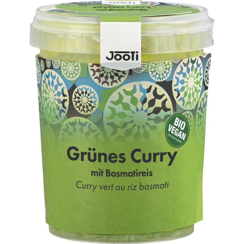 JooTi Plat de légumes épicé avec des petits pois, des épinards au lait de coco et du riz basmati - Produktbild