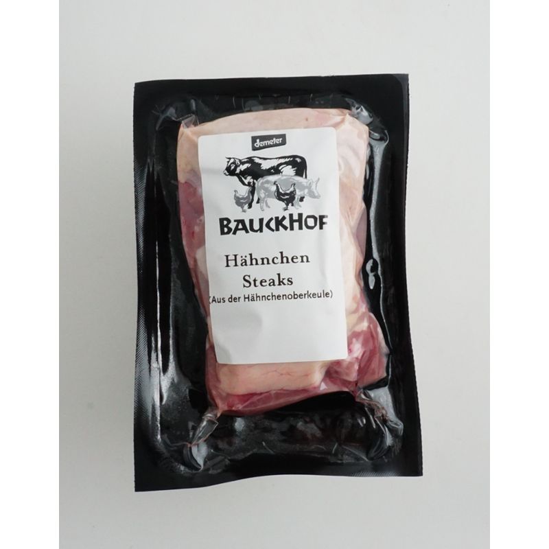 Bauckhof Hähnchenoberkeulen-Steaks frisch, 2 Stück Hkl. A - Produktbild