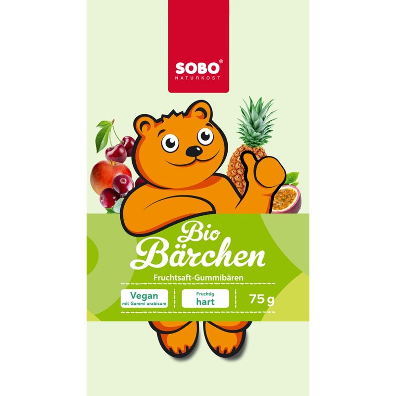 Sobo Bio-Bärchen ohne Gelatine, mit Gummi arabicum - Produktbild