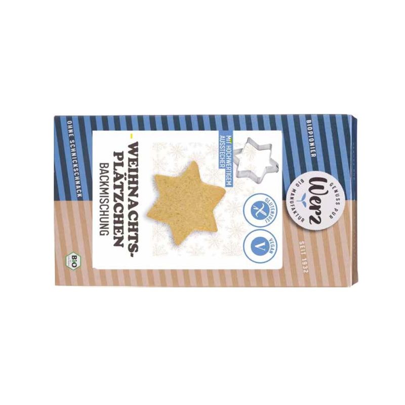 Naturkornmühle Werz Plätzchen Backmischung mit Sternausstecher, glutenfrei - Produktbild