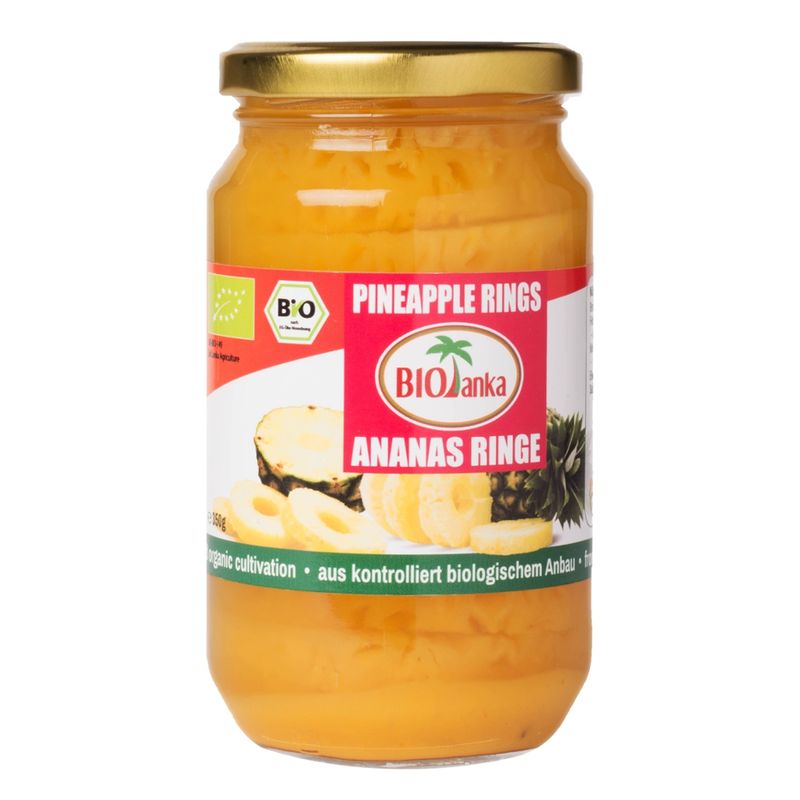 BIOlanka Ananasringe in eigenem Saft, 370ml - Produktbild