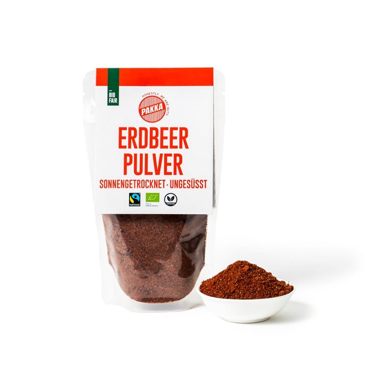 Pakka Erdbeerpulver, Bio, Fairtrade, 125g - Produktbild
