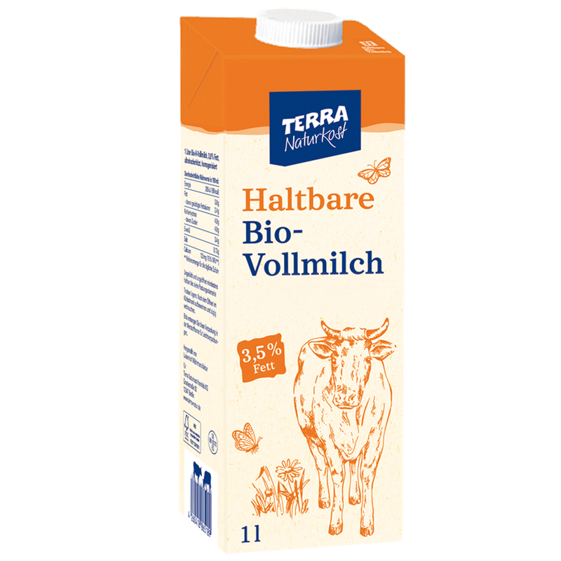 Terra Naturkost Handels KG Bio H-Vollmilch 3,5% Fett - Produktbild
