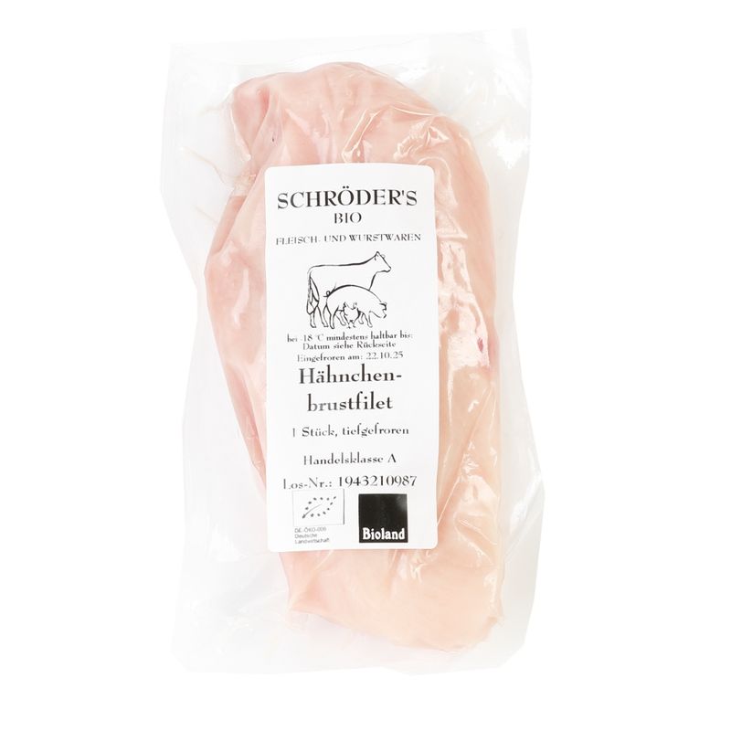 Schröder's Bio Fleisch- und Wurstwaren Hähnchenbrustfilet 160 g TK Bioland - Produktbild