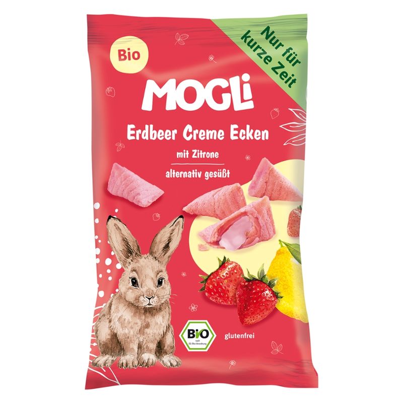 Mogli Bio Erdbeer Creme Ecken - Produktbild