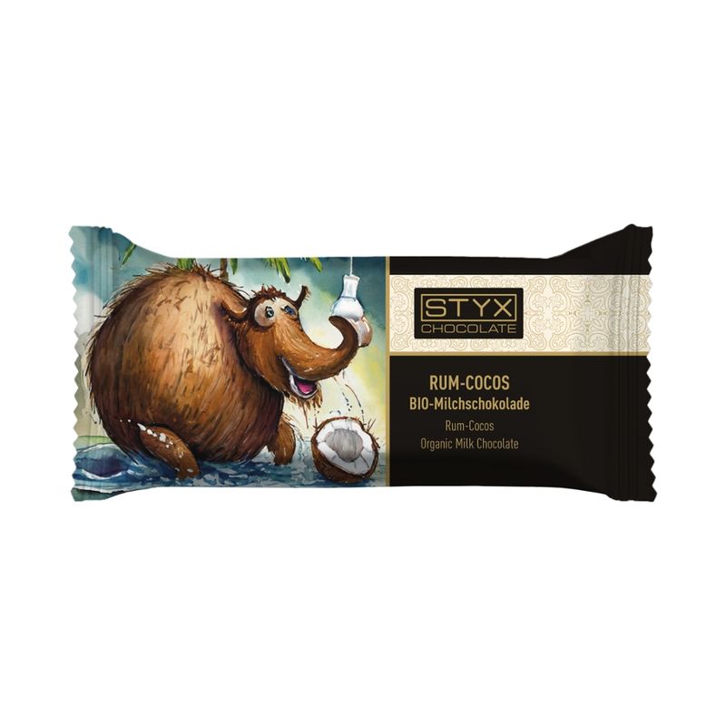 Styx Naturcosmetic BIO-Milchschokolade gefüllt mit 70% Rum-Cocos-Ganache 70g - Produktbild