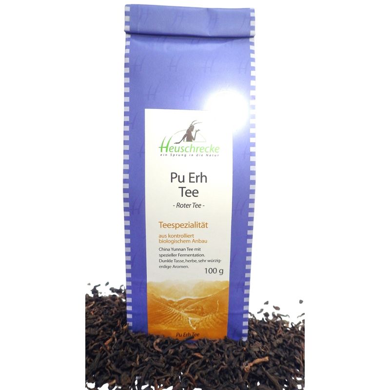 Heuschrecke Pu Erh Tee, roter Tee, China Yunnan, kbA - Produktbild