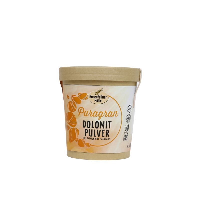 Rosenfellner Mühle & Naturkost Puragran Dolomit Pulver mit Calcium und Magnesium 400g - Produktbild