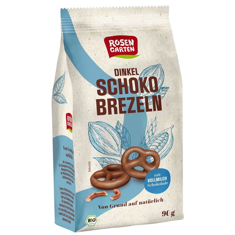 Rosengarten Dinkel-Schokobrezeln Vollmilch - Produktbild