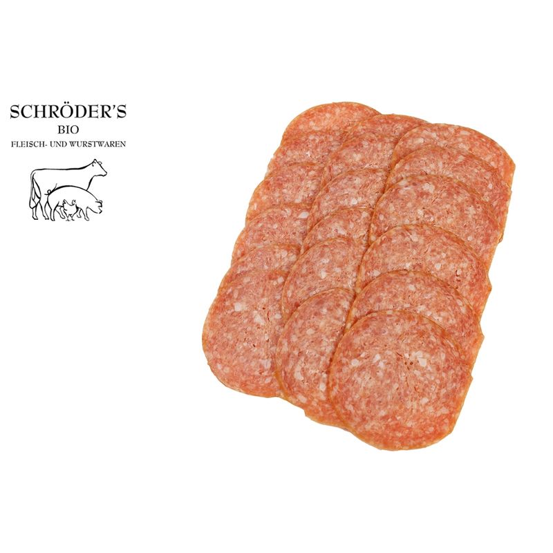 Schröder's Bio Fleisch- und Wurstwaren Geflügelmettwurst 80 g in Scheiben - Produktbild