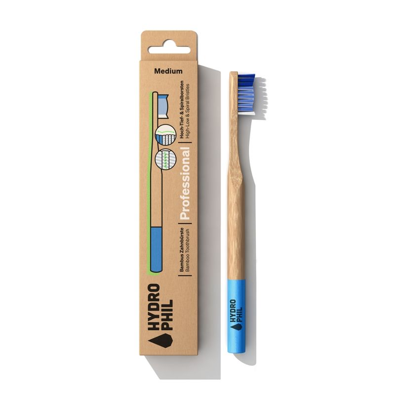HYDROPHIL Hydrophil - Zahnbürste Professional - medium / natur & atlantic ocean - Produktbild