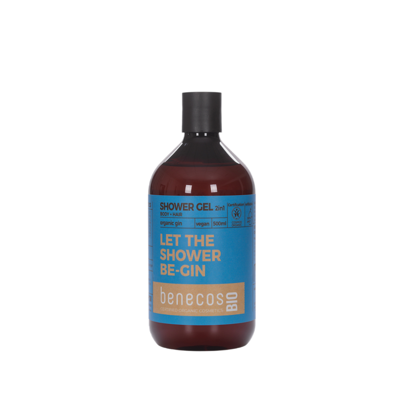 benecos benecosBIO Shower Gel 2in1 organic gin - LET THE SHOWER BE-GIN - Produktbild