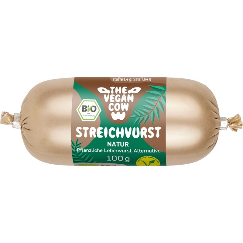 THE VEGAN COW Streichvurst Natur 100g - Produktbild