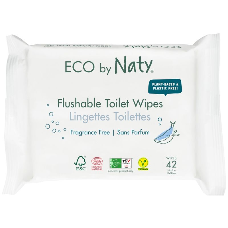 Naty Naty Feuchttücher unparfürmiert, herabspülbar, Reisegröβe 42 St. - Produktbild