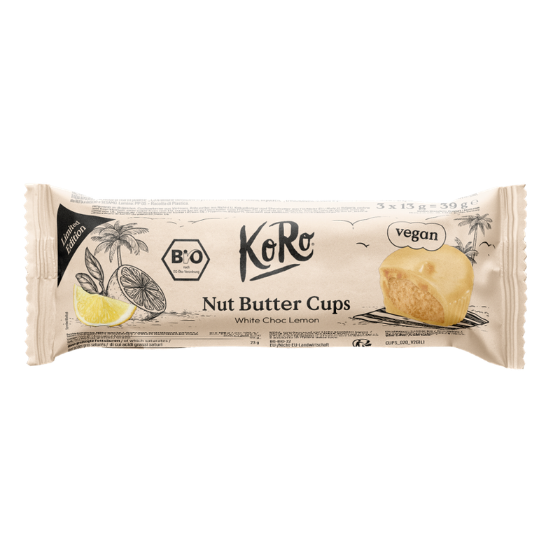 KoRo Handels GmbH Summer Limited Edition Bio Nut Butter Cups White Choc Lemon 3 x 13 g - Produktbild