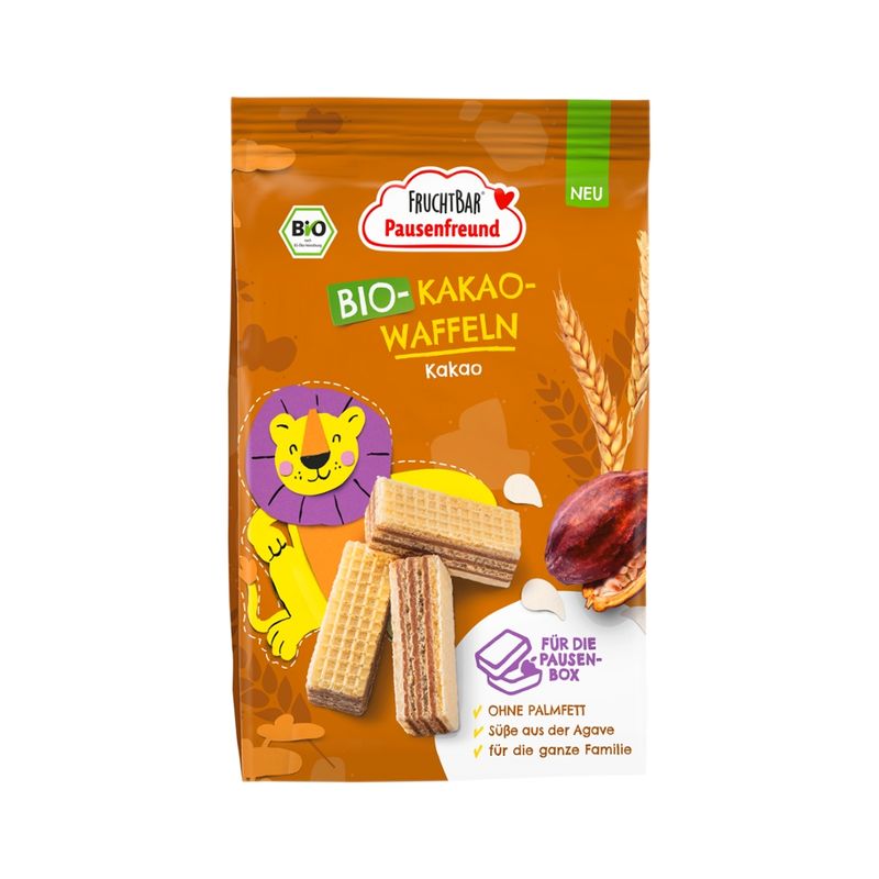 FruchtBar Pausenfreund  FruchtBar Pausenfreund - Bio-Kakao-Waffeln-Kakao - Produktbild