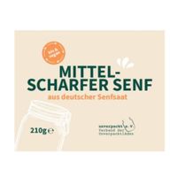 Mittelscharfer Senf aus deutscher Senfsaat im Glas 210g - Produktbild