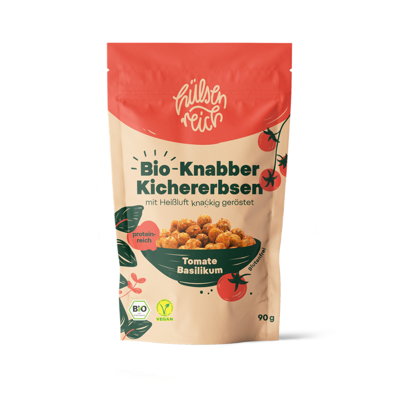 Hülsenreich Bio-Knabber-Kichererbsen Tomate-Basilikum - Produktbild