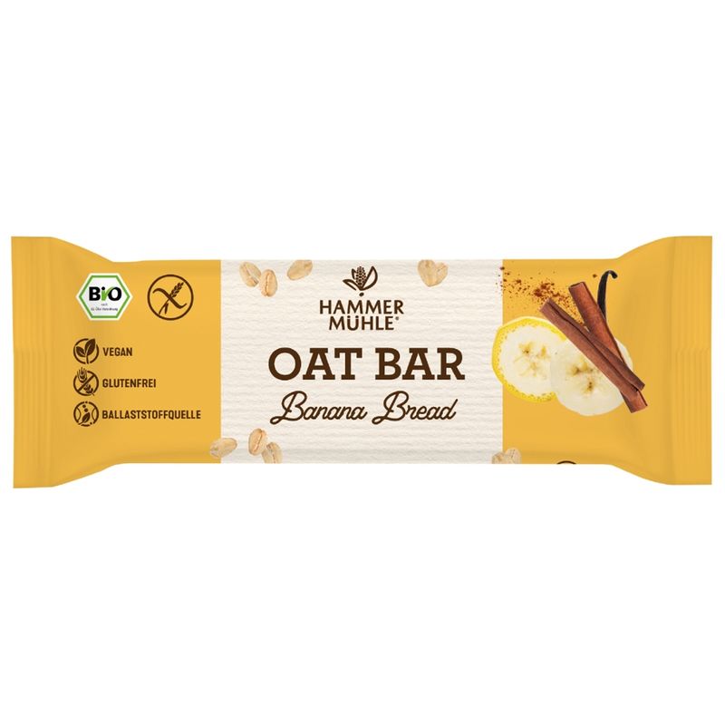 Hammermühle Bio Oat Bar Banana Bread glutenfrei - Produktbild
