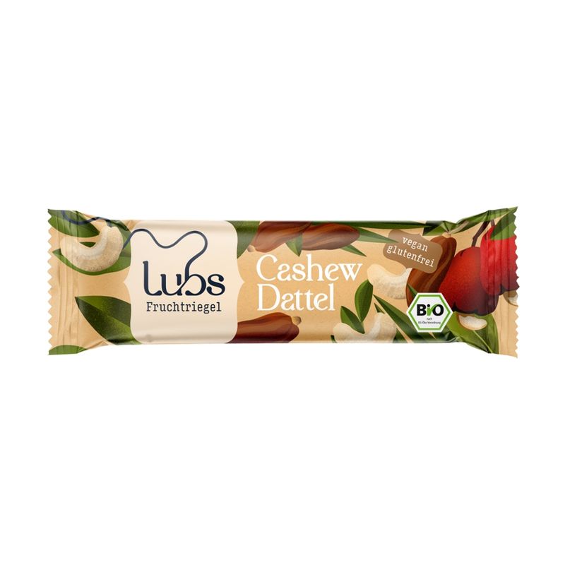 Lubs Cashew Dattel Fruchtriegel, Bio - Produktbild