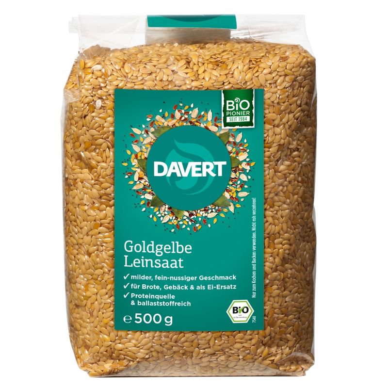 Davert Goldgelbe Leinsaat 500g - Produktbild