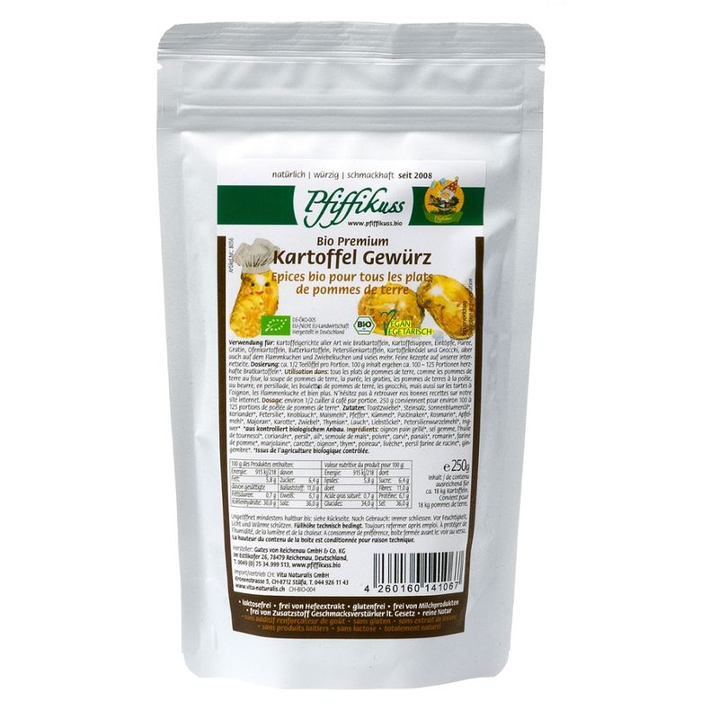 Pfiffikuss Gutes von der Reichenau Bio Kartoffelgewürz 250g Beutel - Produktbild