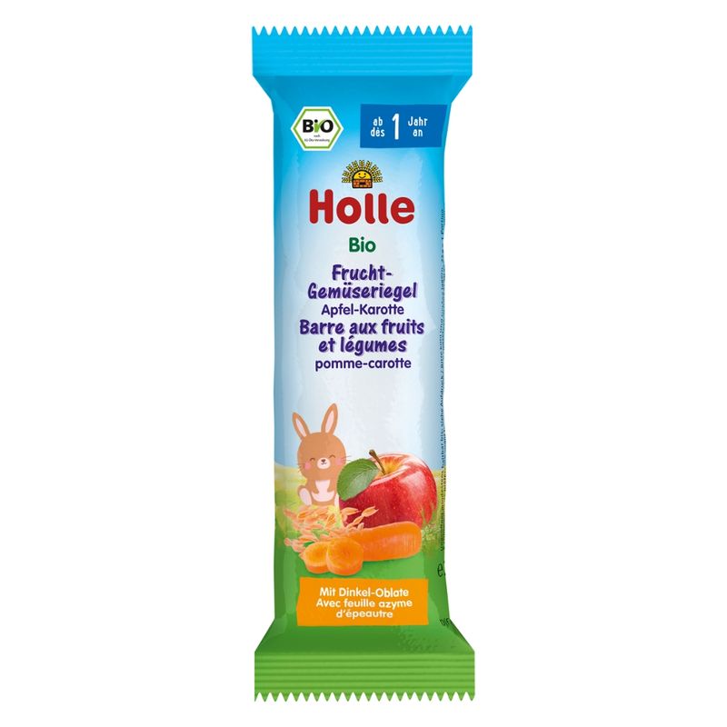 Holle  Bio-Frucht-Gemüseriegel Apfel-Karotte - Produktbild