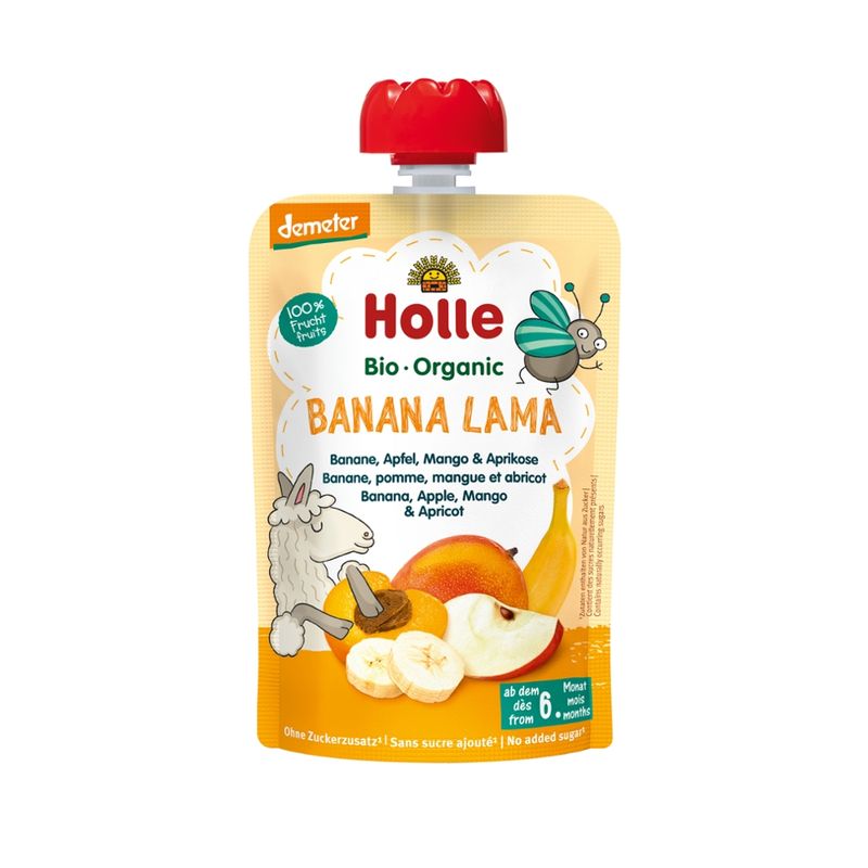 Holle  Banana Lama - Banane, Apfel, Mango & Aprikose - Produktbild