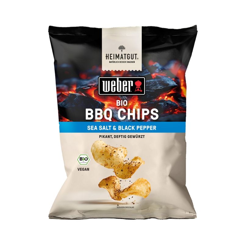 Heimatgut Bio BBQ Chips Heimatgut X Weber Salt & Pepper - Produktbild