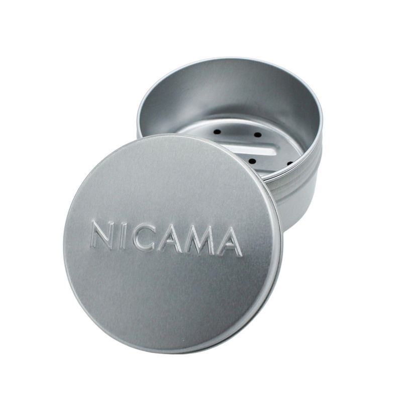 NICAMA NICAMA Aluminiumdose mit Abtropfgitter zur Aufbewahrung von festen Shampoos - Produktbild
